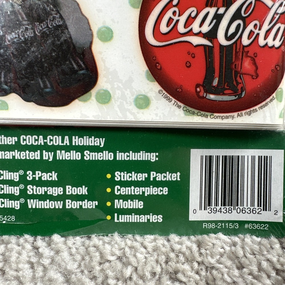 Christmas Decor Santa Window Border Cling Coca Cola Vintage 1999 - 12' Long - Picture 3 of 4